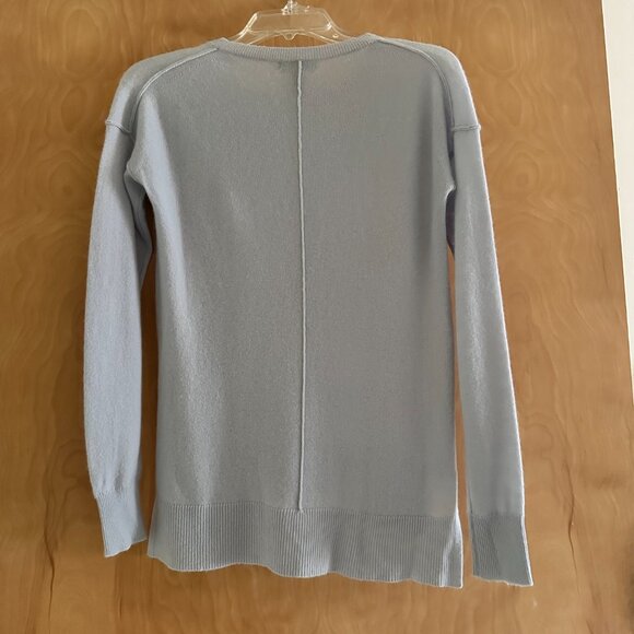 Women's Light Blue Crew Neck Sweater - Picture 6 of 7